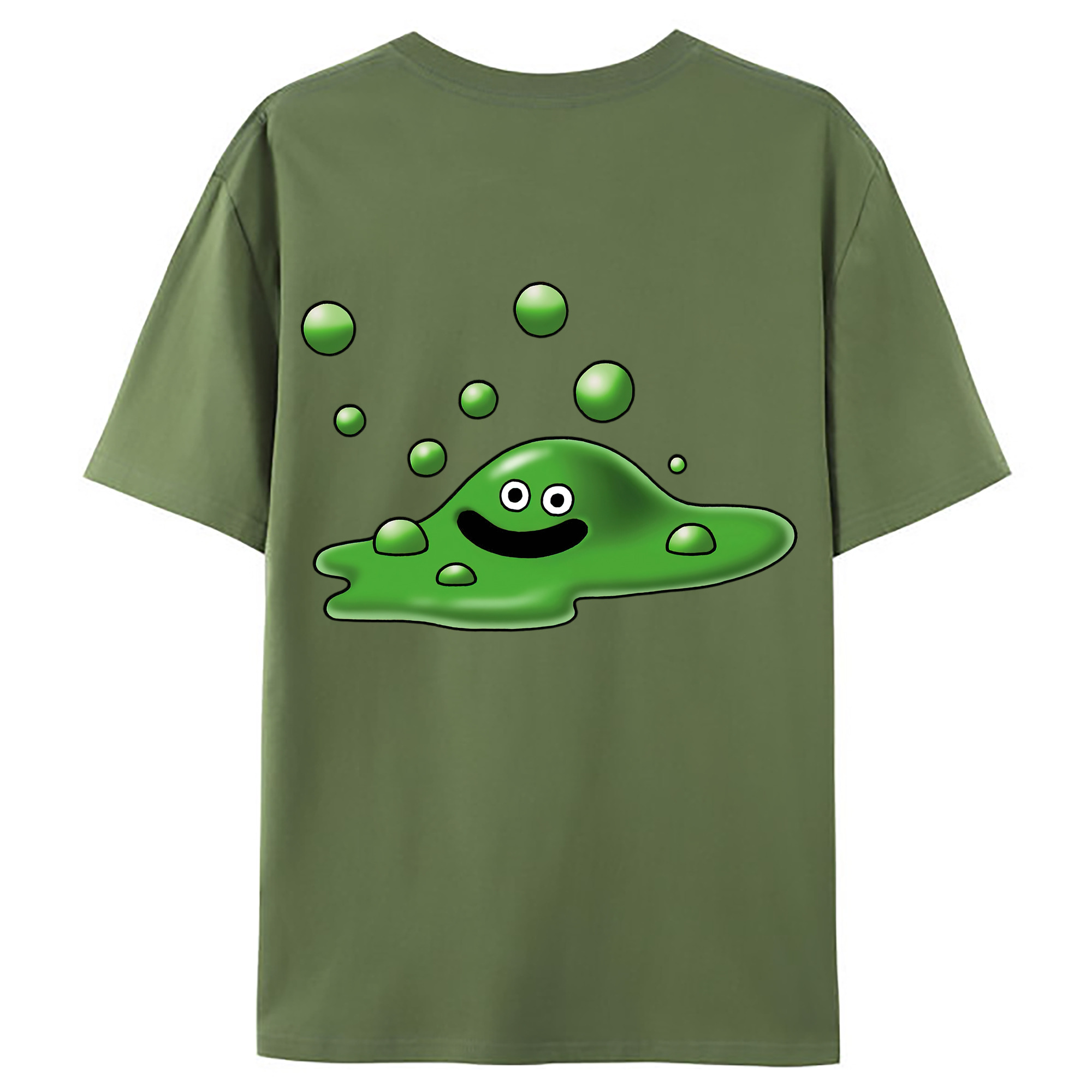 （画像用） ドラゴンクエスト Doragon Kuesuto Dragon Quest 綿100％ メンズ半袖Tシャツ（バックプリント） 通気性